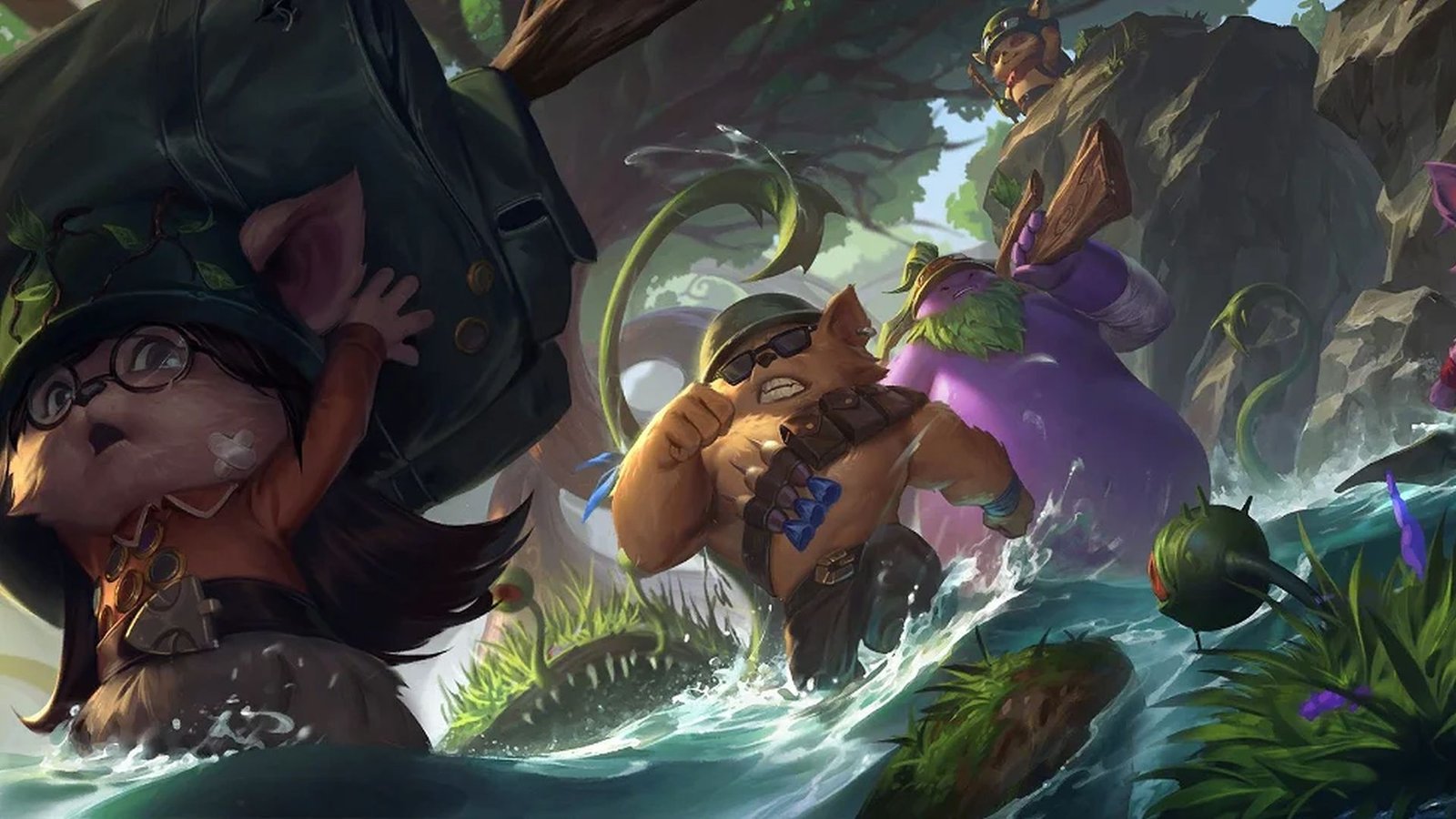 A screenshot of Key art for one of the best MOBAs, League of Legends