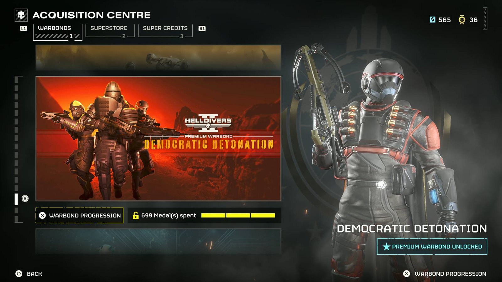 Helldivers 2 democratic detonation warbond page