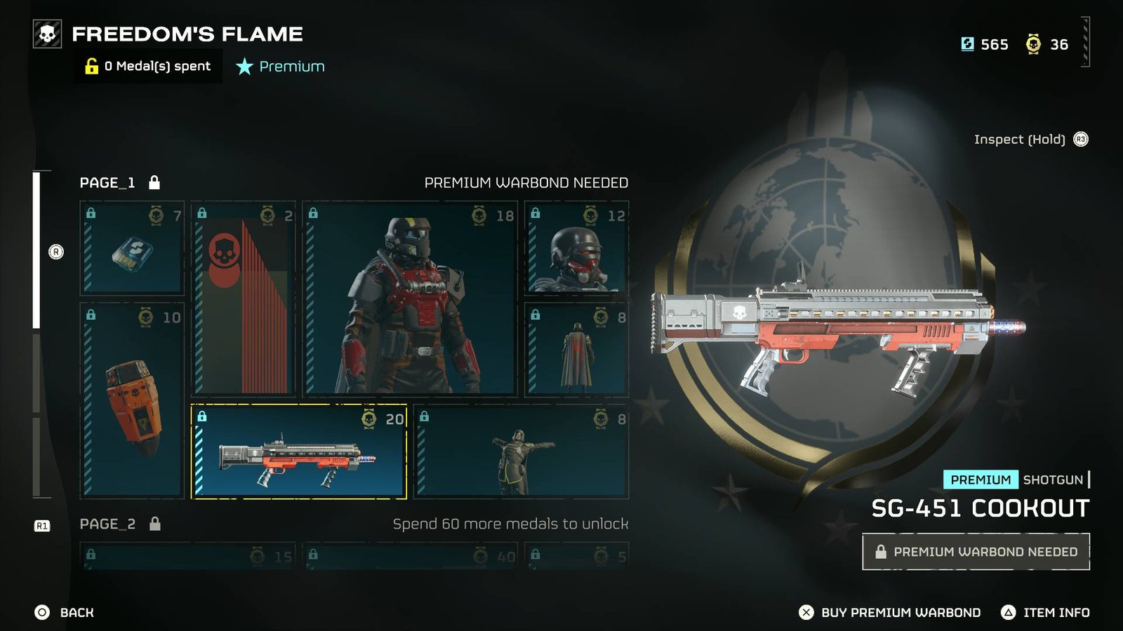 Helldivers 2 Freedom's Flame warbond cookout shotgun