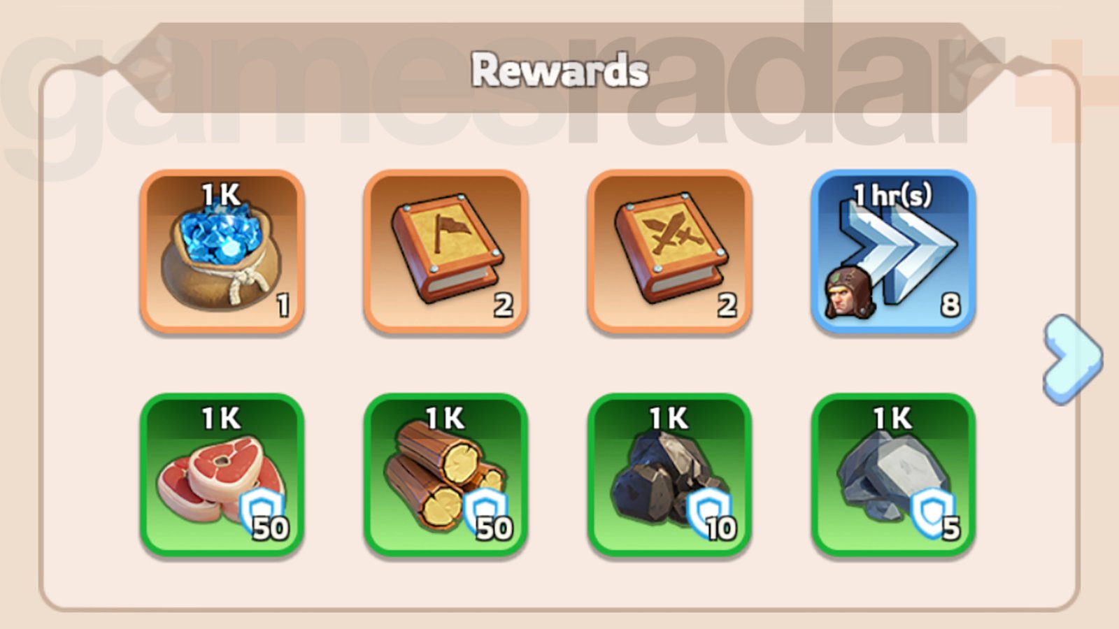 Rewards received by redeeming Whiteout Survival codes