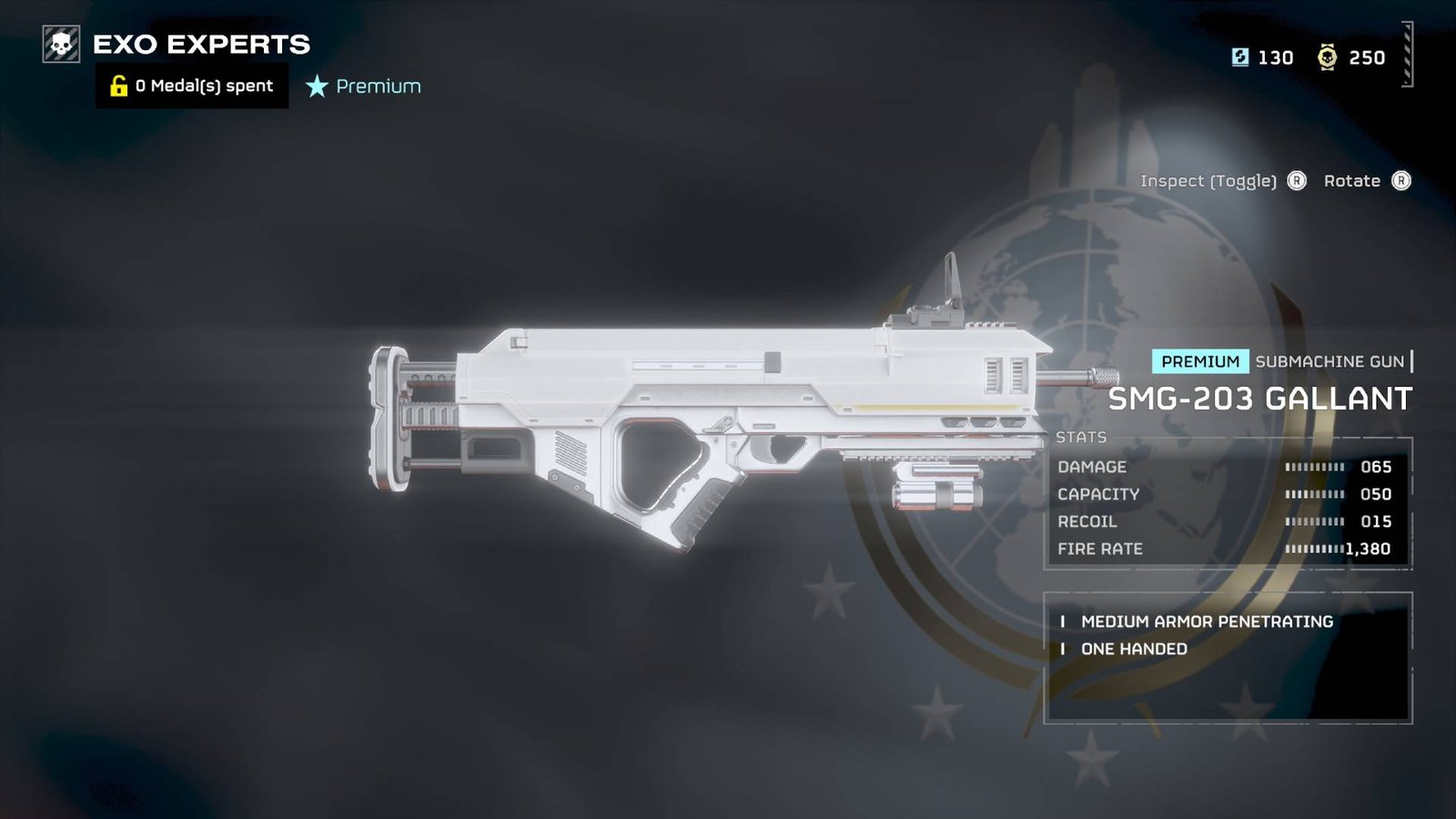Helldivers 2 Exo Experts Warbond Gallant SMG stats
