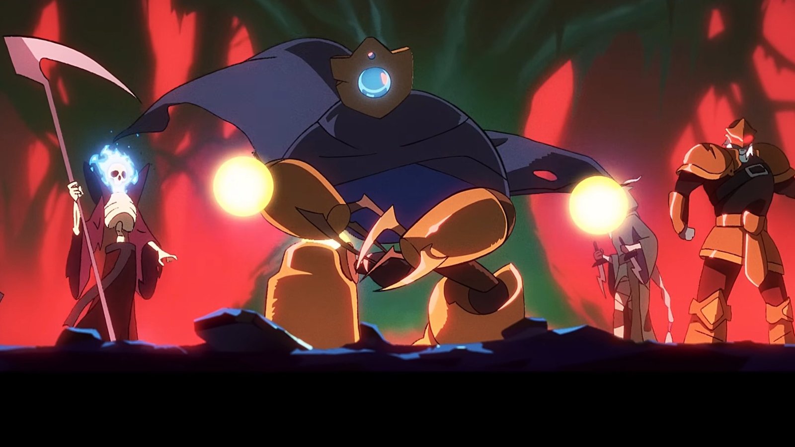 Slay the Spire 2 Defect robot standing in front of other classes
