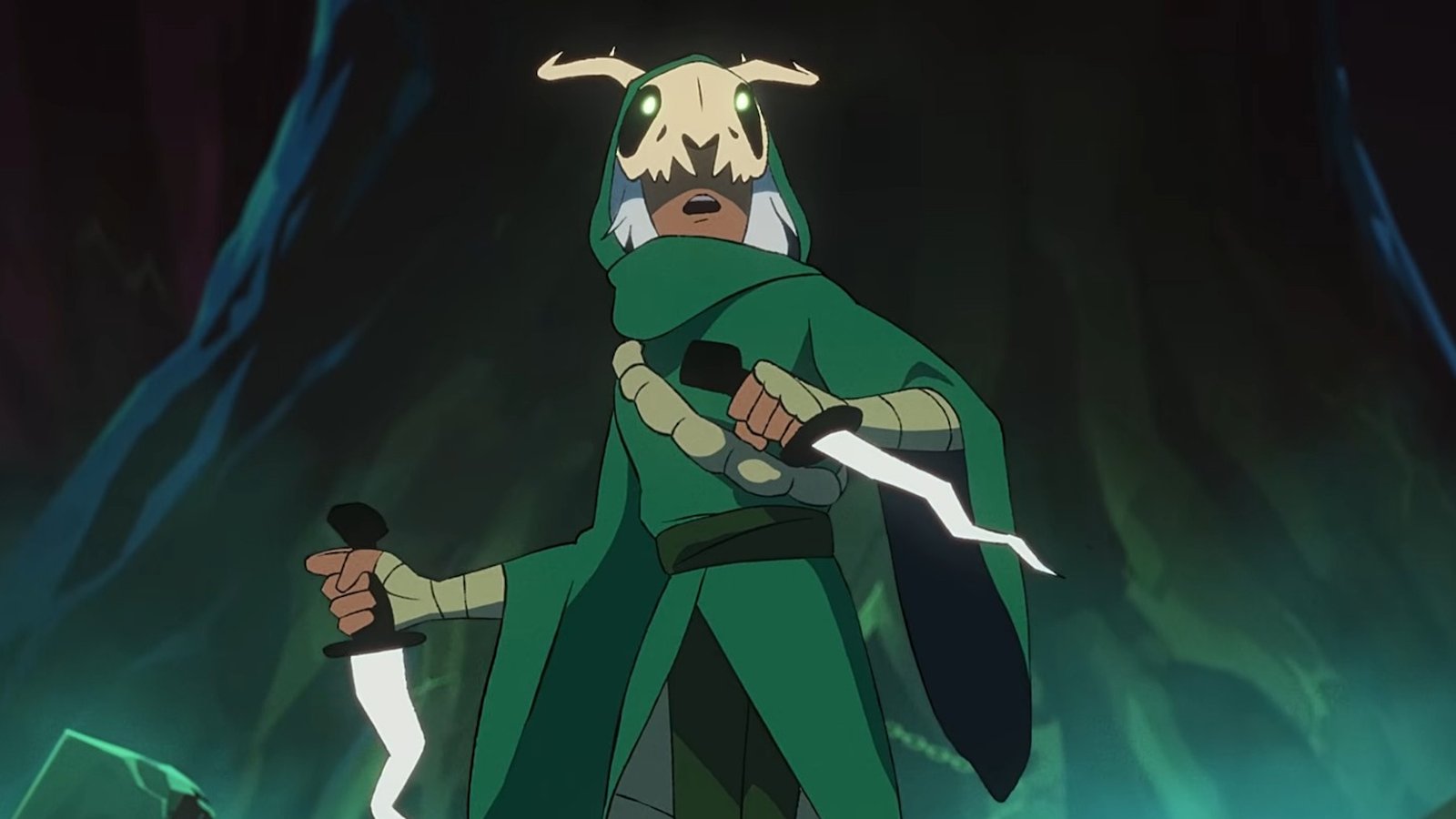 Slay the Spire 2 hero Silent in green robe