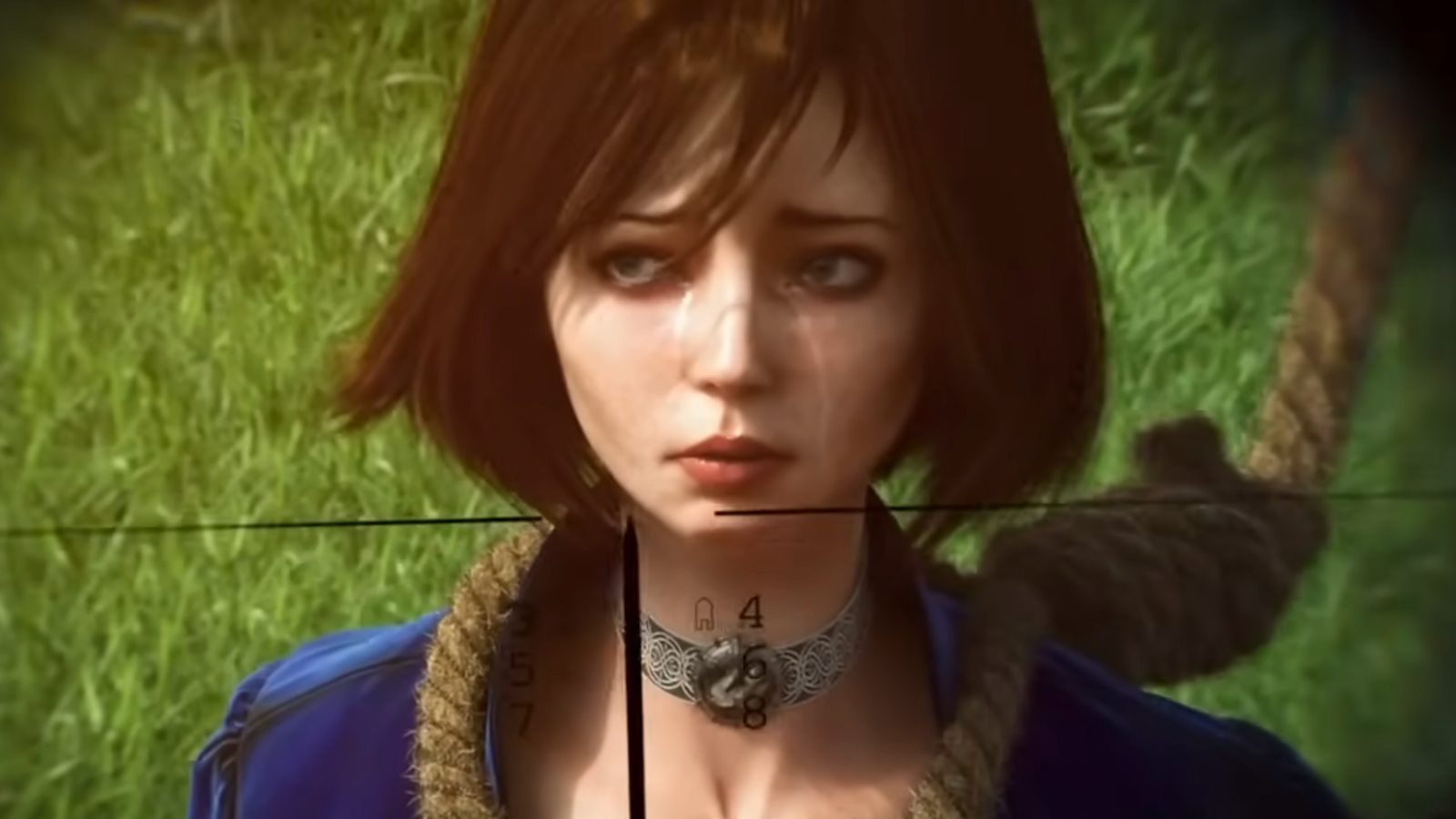 Elizabeth cries in BioShock Infinite